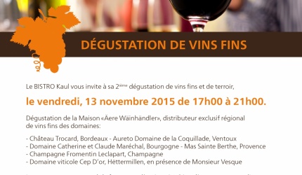Dégustation de vin bistro sep15