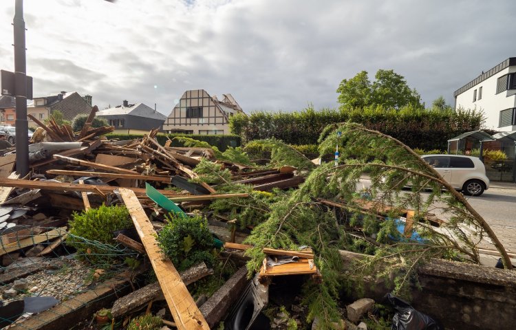 Dégâts suite au tornade à Bascharage - Photo: Claude Piscitelli