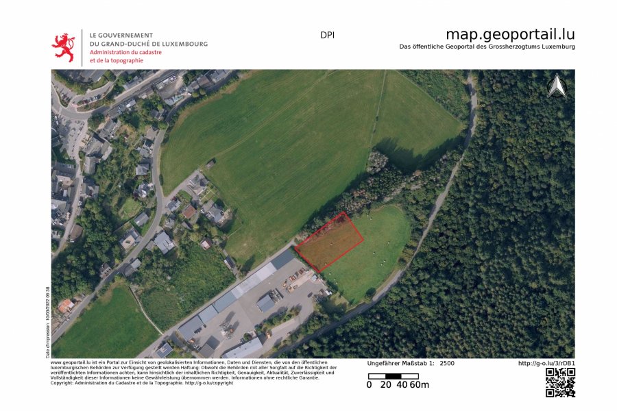 2022-03-18 Emplacement structure d'accueil - Batzendell - Geoportail